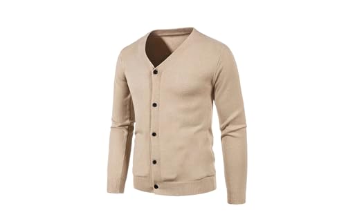 Men's V Neck Cardigan Sweater Casual Button Down Knitted Cardigan Sweater Long Sleeve Knitted Winter Sweater