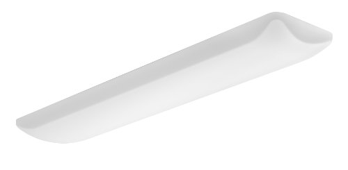 Image of Lithonia Lighting FMLL 9 30840 4-Foot 4000K LED Low Profile Lightpuff with White Acrylic Diffuser, 3074 Lumens, 120 Volts, 35 Watts, Damp Listed, White