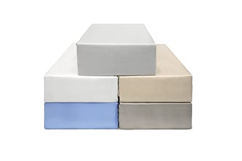 Sweet Zzz 4 Pc Organically Grown Bamboo Sheets Set At 400 Thread Count Silky Soft Durable 15” Deep Pockets Machine Washable Hotel Bedding, King Size,Silver Color #TOP4