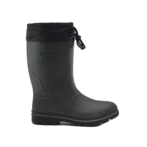 Kamik Forester Insulated Rubber Hunting Boots - Waterproof Insulated Boots for Men - Slip-Resistant Outsole for Hunting - Snow Shoes with Removable Liner - Mid-Calf Height, Khaki/Black - 14