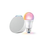 Echo Pop with WiZ 60W A19 LED Smart Color Bulb - Connects to Your Wi-Fi - E26 Base - Control with Voice or App - Matter Compatible