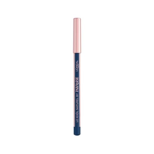 L'Oréal Paris Kajal mit weicher Mine, langanhaltend, ohne Verschmieren, ohne Fetten, Le Khôl Naturell by Paradise, Nr. 107 Deep Sea Blue, Blau, 1,2 g