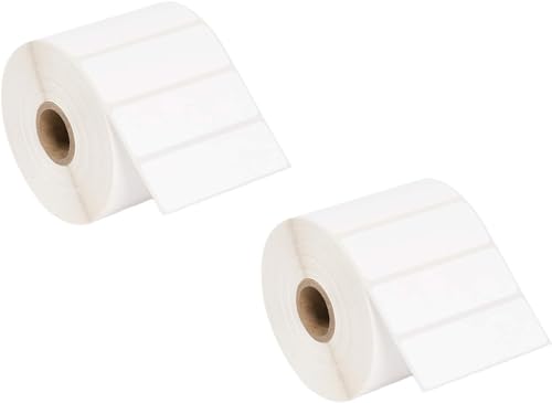 Image of True-Ally 50x15 Direct Thermal Barcode Label Sticker - 50mm x 15mm - 2000 Labels Per Roll - White Self Adhesive Sticker for Printing Barcoding (2 Roll per Pack (4000 Labels))