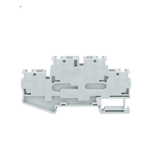 Bloque de terminales STTB4 azul para riel DIN NS35, conector doble capa de 4 mm², 5 uds 4