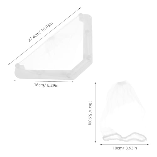 Colador desechable para fregadero con soporte triangular blanco miniatura 2