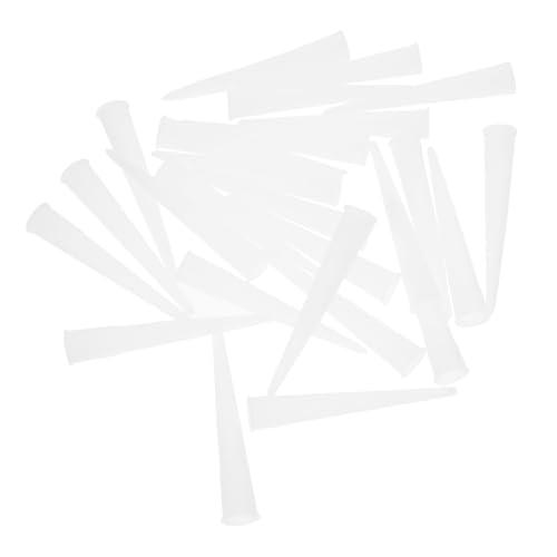 HOUDERCO 60pcs Plastic Nozzles Plastic Plastic Tube Nozzles White Glue Nozzles Plastic Tube Nozzle