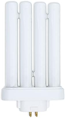Technical Precision 27W 6500K Four Tube Fluorescent Bulb - FML Lamp 27 Watt Light Bulb Replacement with GX10Q-4 4-Pin Base in a Square - Daylight - Quad Tube CFL 6500k High Vision Table Lamp - 1 Pack