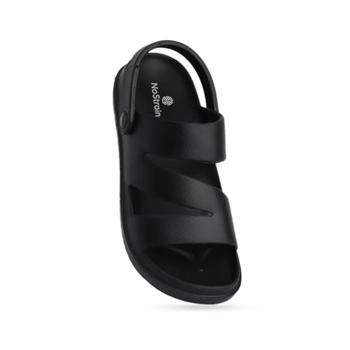 Image of NoStrain Men's Waterproof Sandals with Back Strap | Casual Floater Sandals for Man | Soft, Lightweight Slip On Slippers for Men | Comfortable Daily Wear