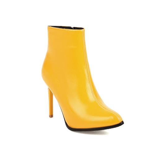 Bottines à bout pointu pour femme avec hauts talons aiguilles 10cm