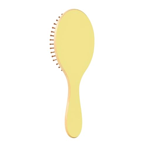 ライトカーキ木製ヘアブラシ 木製パドルコームヘアブラシ 男性用