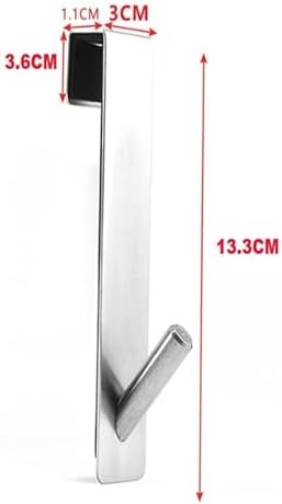 S-Shape Stainless Steel Shower Towel Rack & Bathrobe Holder - Over Glass Door Hooks for Bathroom, Durable Back Hooks for Towels and Robes (Primary Color)