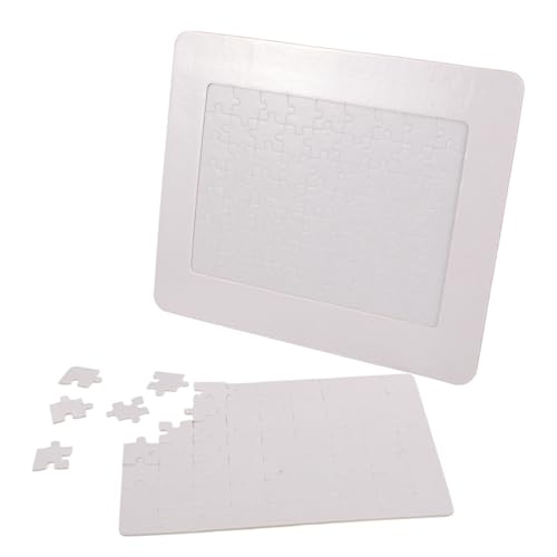 VINTORKY Cadre Photo Puzzle DIY Pièces de Puzzle Vierges à Sublimation Transfert Thermique Créatif pour Famille et Amis Activité Manuelle 10 Pièces