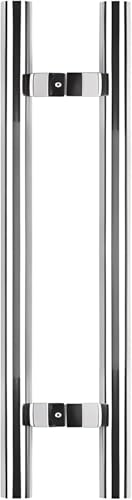 Poignées de porte de garage et hall d'entrée en acier inoxydable argent