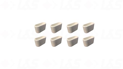 Set MWH-Fußkappen 50 x 20 mm – Weiß – Für MWH Chalet Stapelsessel Hochlehner (8)