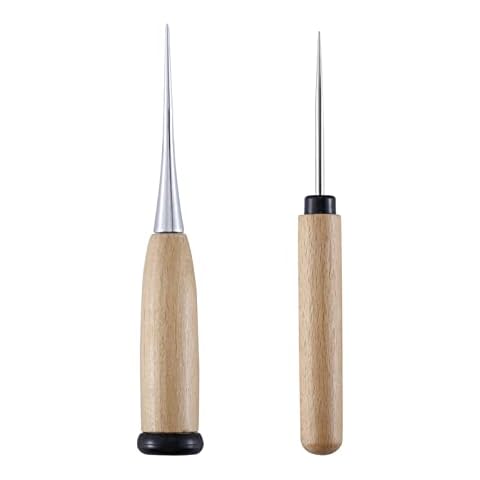 Ahle Werkzeug Ahle mit Holzgriff Locher Holzgriff Nähen Leder Nähahle mit Holzgriff Schneiderahle Nähen Leder Nähen Werkzeuge Ahle Ahle Nähen zum Nähen Oder Reparieren von Canvas Papier Leder Stoff Cover