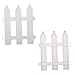 GALPADA 2stücke Dekorativer Gartenzaun Aus Kunststoff Weiße Gartenkanten Mit Spitzem Ende Gartenzaun Für Terrasse Und Gartenbedarf