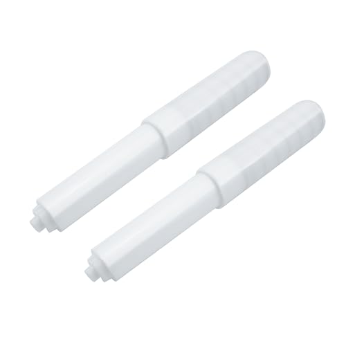 Juxiamal 2 PCS Toilet Paper Holder Spring Loaded Roller Replacement, Plastic Toilet Paper Holder for Bathroom (White)