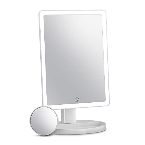 Espejo de maquillaje rectangular iluminado con 88 LED