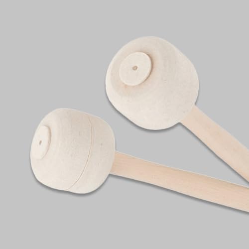 Baquetas de percusión con cabeza de fieltro y mango de madera miniatura 4