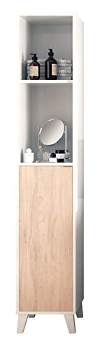Conjunto-Muebles-de-Bano-Moderno-Saina-para-Lavabo-Pedestal-Pie-Mueble-Columna-en-Blanco-y-Roble-Espejo-NO-Incluido