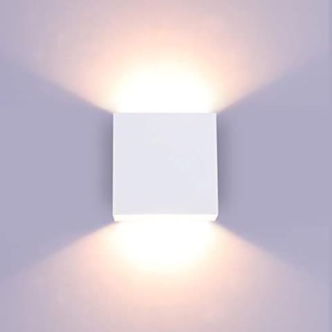 Lightess Modern Wall Sconce Dimmable 10W Hardwired, Up Down Wall Mount Lights Indoor Mini Metal LED Wall Lamp for Living Room Bedroom Hallway Decor, Warm White, O1181TP Cover