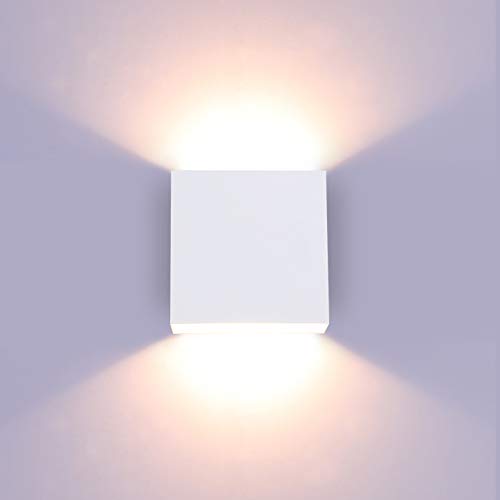 Lightess Modern Wall Sconce Dimmable 10W Hardwired, Up Down Wall Mount Lights Indoor Mini Metal LED Wall Lamp for Living Room Bedroom Hallway Decor, Warm White, O1181TP by Lightess - Used condition - US$18.99