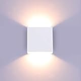 Lightess Modern Wall Sconce Dimmable 10W Hardwired, Up Down Wall Mount Lights Indoor Mini Metal LED Wall Lamp for Living Room Bedroom Hallway Decor, Warm White, O1181TP