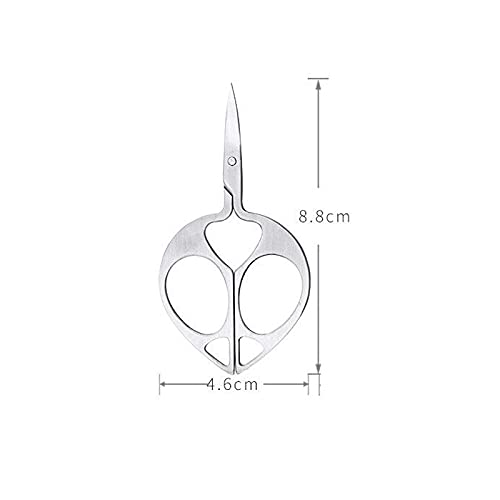 Forbici artigianali 1PC Forbici for sopracciglia in acciaio inossidabile Ciglia Naso Rimuovi punta tonda Trimmer for testa Cura personale Trucco Strumenti di bellezza Forbici