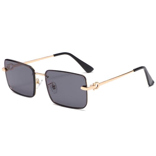 CGZWFERA-Retro Sunglasses Women Rimless Gradient Alloy Sun Glasses Shades Ladies Frameless Eyeglasses UV400