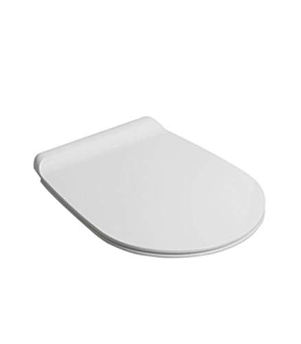STILE: Tondo Simas - Sedile in termoindurente, Collezione Vignoni - Bianco, A Magazzino, Chiusura Ammortizzata