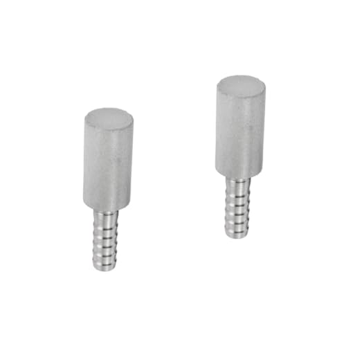 VINTORKY 2 Pcs Brewage Carbonation Tool Professional Wine Aerator Stone Stainless Steel Airstone for Beer Making