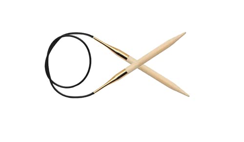 KnitPro Bamboo Fixed Circular Needles 16" (40cm), Ivory, 6.50mm - Image 2