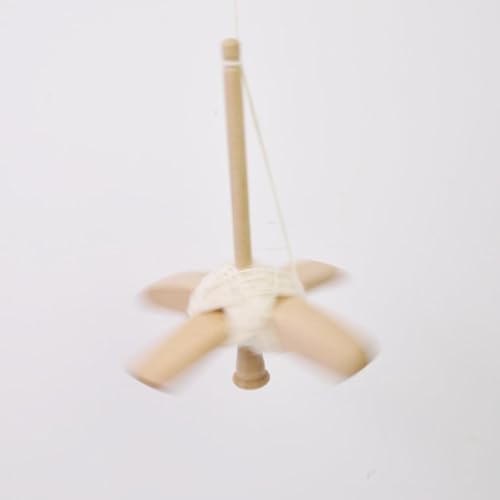 Turkish Drop Spindle - Handcrafted Wooden Yarn Spinner, Smooth Lightweight Weaving Tool, Handcraft Disc Spindle, Fiber Kit | Multifunctional Hand Spinner For Wool Crocheting Fiber Arts – Bild 7