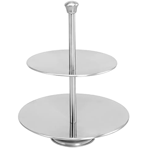 com-four® Etagere aus Edelstahl - Kuchen-Etagere Cover