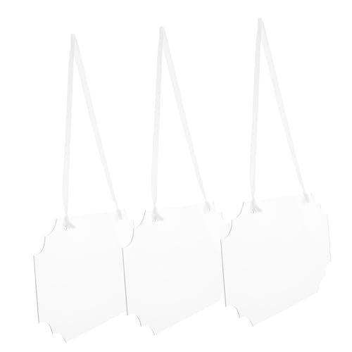 Cabilock 3 Piezas Carteles Colgantes Transparentes de Acrílico para Proyectos Diy Tableros de Mensajes Planificadores Semanales y Decoración del Refrigerador