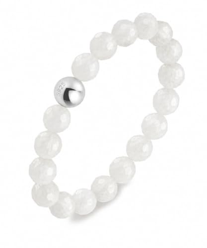 GD GOOD.designs Anti Stress Ring aus Mondstein Naturstein Perlen...