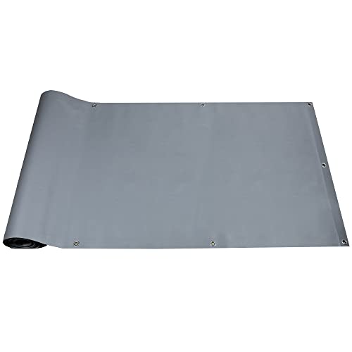 Top-Multi Balkon Sichtschutz PVC Balkonbespannung Hellgrau 0,90m x 6m