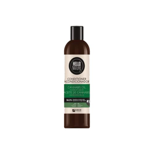 Hello Nature Cannabis Oil Conditioner | Acondicionador de Aceite de Cannabis 300 ml | Acondicionador Pelo | Indicado Para Cabello Sin Brillo | Revitaliza Cabello Frágil | Nutrición y Regeneración