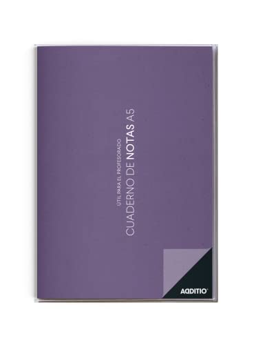 Additio - Cuaderno De Notas A5 15 X 212 Cm Lila Castellano En Oferta Additio - Cuaderno De Notas Para El Profesorado | Planificación Del Curso (2 Meses Vista) | Evaluación Continua | Papel Ecológico | Tamaño A5 | Español | Lila