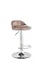 Di.Mo Casa Collection PU/Metallo Madison Bar Sgabello, 39 cm x 39 cm x 70 cm Taglia, Beige