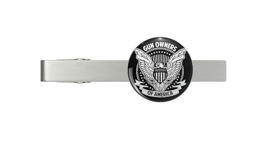 Gun Owners Of America Silver Tie Clip Tie Bar Veteran Gift