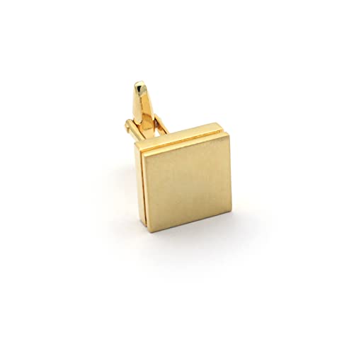 Brushed Square Gold Cufflinks #TOP2