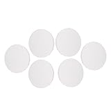FAVOMOTO 6 Piezas Marco De Lona Redondo Lienzo De Pintura Redondo Lona Ajustada Tableros De Lona Plana Lienzo Para Pintura Al Óleo Aceite Blanco Oval Pintura En Aerosol Algodón.
