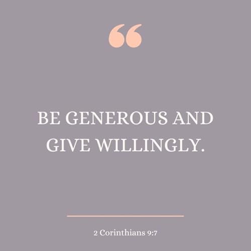 Giving Generously
