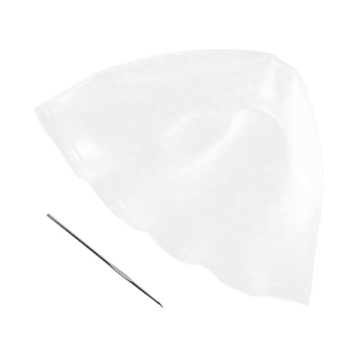 HAPINARY 2 Piezas gorro de color teñido gorra con mechas gorro de tinte herramienta de teñido de color gorro para resaltar el cabello destacar gorro de peluquería tapa de silicona