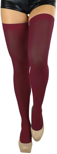 Image of ToBeInStyle Women's Nylon Thigh High Schoolgirl Opaque Stockings