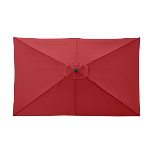 Pure Garden 50-Lg1274 Red Rectangular Patio Umbrella #TOP6