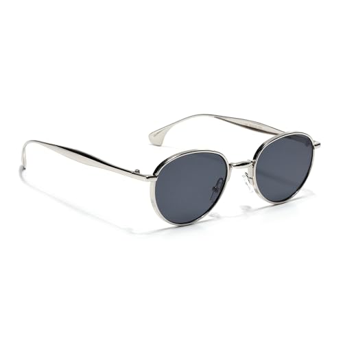 Image of Voyage Round Polarized Sunglasses for Men & Women (Black Lens | Black Frame - MG7609)