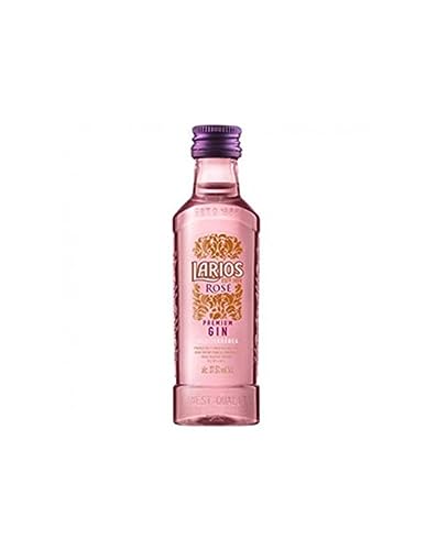 Lote de 20 Botellas Decorativas Mini 'Ginebra Larios Rosa'. Regalos Originales. Licores y Complementos. Detalles para Bodas, Comuniones, Bautizos y Cumpleaños. DS