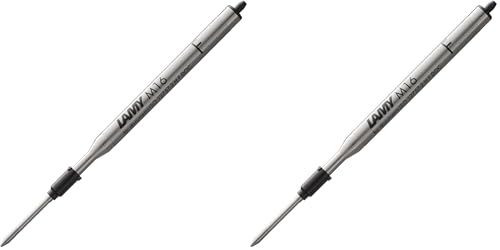 Lamy M16 - Recambio de bolígrafo Negro, Punta Fina (Paquete de 2)